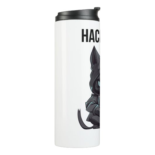 Hackerkatze Thermosbecher (Nach links gedreht)