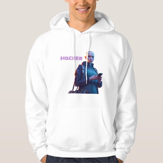 Hackermädchen Hoodie (Vorderseite)
