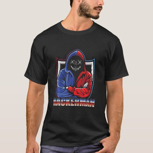 Hackerman Developer Programmer Hacker Computer Sci T-Shirt (Vorderseite)