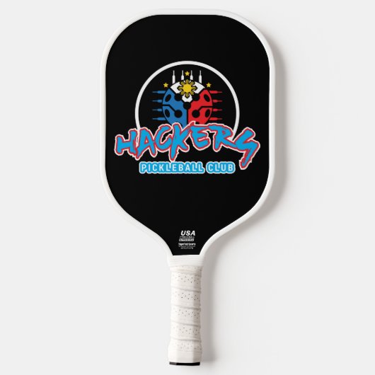 Hackers Pickleball Club Pickleball Paddle (Rückseite)