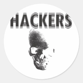 Hackers Runder Aufkleber