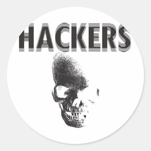 Hackers Runder Aufkleber (Vorderseite)