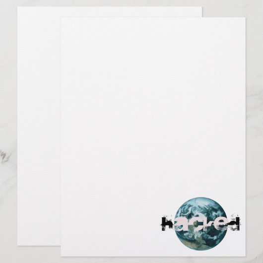 Hacket Planet Erde Briefbogen (Vorne/Hinten)