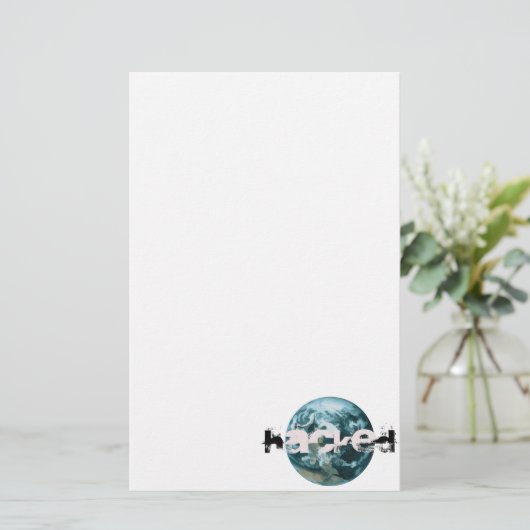 Hacket Planet Erde Briefpapier (Stehend Vorderseite)