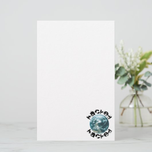 Hacket Planet Erde Briefpapier (Stehend Vorderseite)