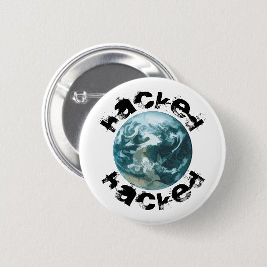Hacket Planet Erde Button (Vorne & Hinten)