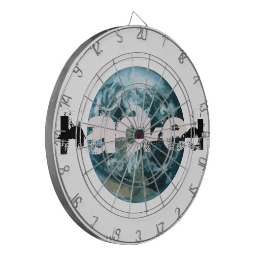 Hacket Planet Erde Dartscheibe (Vorderseite Links)