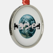Hacket Planet Erde Ornament Aus Metall (Rechts)