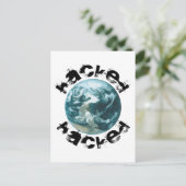 Hacket Planet Erde Postkarte (Stehend Vorderseite)