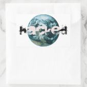 Hacket Planet Erde Rechteckiger Aufkleber (Tasche)