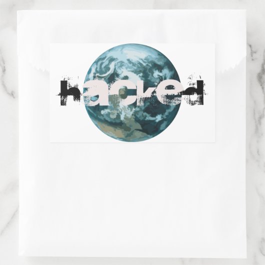 Hacket Planet Erde Rechteckiger Aufkleber (Tasche)