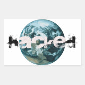 Hacket Planet Erde Rechteckiger Aufkleber (Vorderseite)