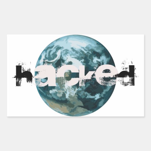 Hacket Planet Erde Rechteckiger Aufkleber (Vorderseite)