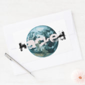 Hacket Planet Erde Rechteckiger Aufkleber (Umschlag)