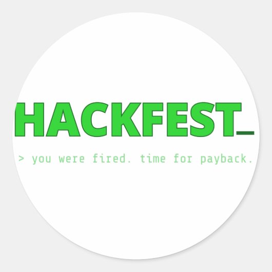 Hackfest-Titelseiten-Aufkleber Runder Aufkleber (Vorderseite)