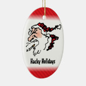 Hackin Santa Funny Cartoon Keramik Ornament (Rechts)