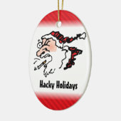 Hackin Santa Funny Cartoon Keramik Ornament (Links)