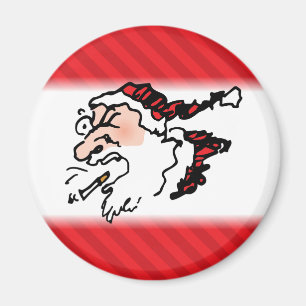Hackin Santa Lustiger Cartoon Magnet