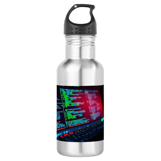 Hacking Edelstahlflasche (Vorderseite)