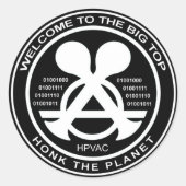 Hacking Sticker HPVAC Binary HONK! (Vorderseite)