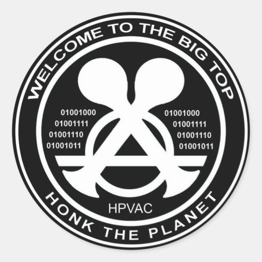Hacking Sticker HPVAC Binary HONK! (Vorderseite)