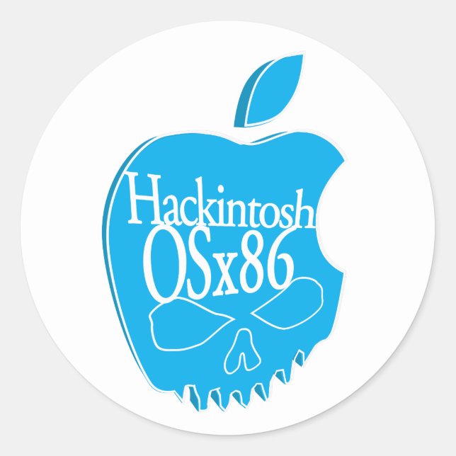 Hackintosh OSx86 Aufkleber Logo-3D (Vorderseite)