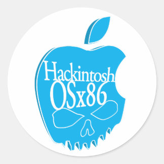 Hackintosh OSx86 Logo 3D-Aufkleber Runder Aufkleber