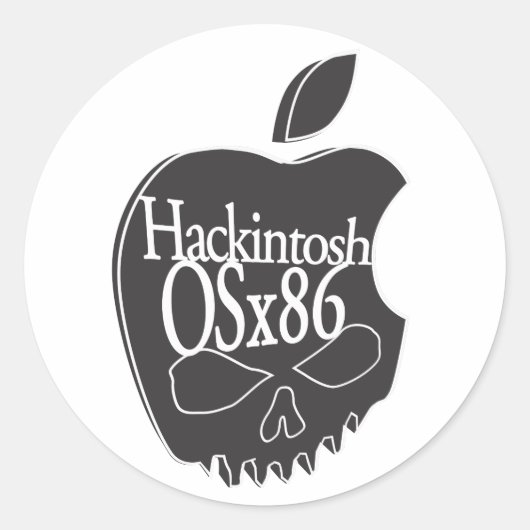 Hackintosh OSx86 Logo 3D-Aufkleber Runder Aufkleber (Vorderseite)