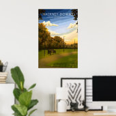 Hackney Downs London Park Reiseplakat Poster (Heimbüro)