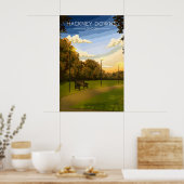 Hackney Downs London Park Reiseplakat Poster (Küche)