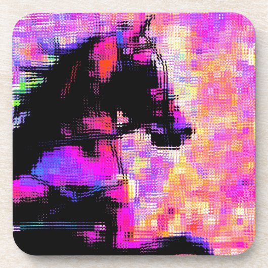 Hackney in Harness Untersetzer (Vorderseite)