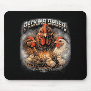 Hackordnung Hinterhof Hühnerherde Lustiger Bauernh Mousepad
