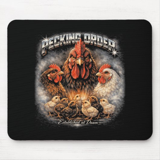 Hackordnung Hinterhof Hühnerherde Lustiger Bauernh Mousepad (Vorne)