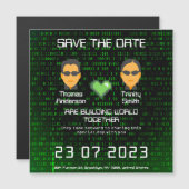 Hacky Nerdy Geeky coole Filmliebhaber Save the Dat Magneteinladung (Vorne/Hinten)