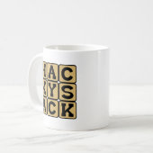 Hackysack, Fußsack Kaffeetasse (Vorderseite Links)