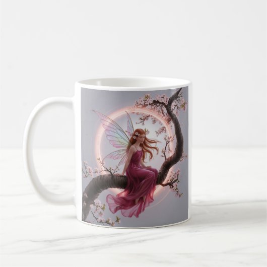 Hada mágica entre flores de cerezo – Ilustración d Kaffeetasse (Links)