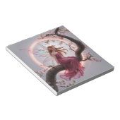 Hada mágica entre flores de cerezo – Ilustración d Notizblock (angewinkelt)