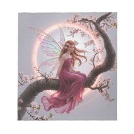 Hada mágica entre flores de cerezo – Ilustración d Notizblock