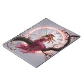 Hada mágica entre flores de cerezo – Ilustración d Notizblock (Linke Seite)