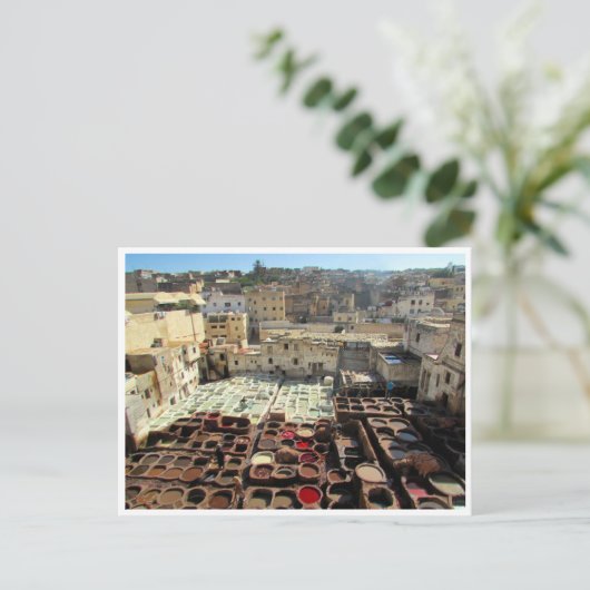 Hader-Ledergerbtuch Postkarte (Stehend Vorderseite)