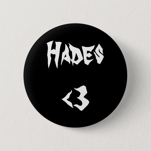 Hades <3 Gott der Unterwelt Button (Vorderseite)