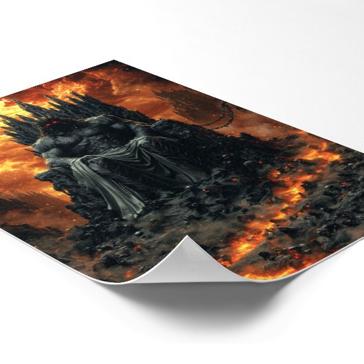 Hades, König der Unterwelt - Dunkler Feuergott Poster (Ecke)