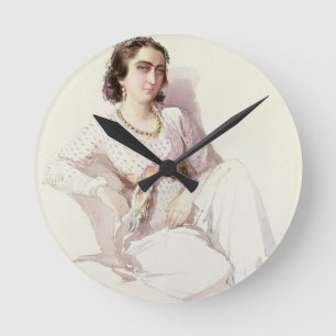 Hadice Hanim - Dame von Istanbul, 1852 Runde Wanduhr