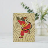 Hadji Firuz Solar Rays Eid e Noruz Postkarte (Stehend Vorderseite)