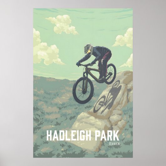 Hadleigh Park Mountainbike-Reiseplakat Poster (Vorne)