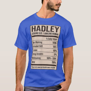 Hadley Nutrition Fakten Name Nickname Alias Titel  T-Shirt