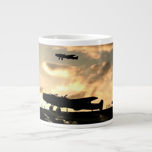 Hadley Page Halifax Bomber Safely Zuhause. Jumbo-Tasse (Vorderseite)