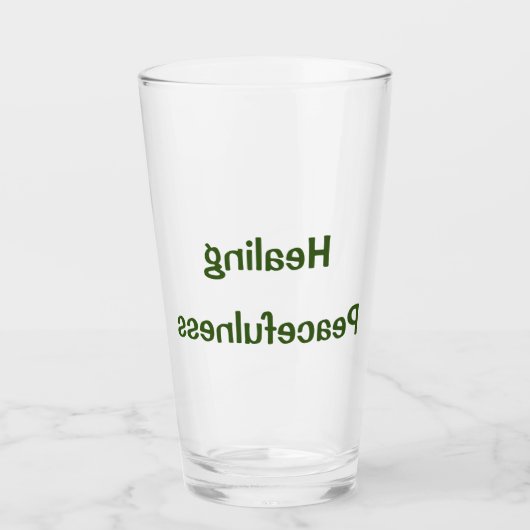 HADO Wasserglas - Heilende Ruhe - Dr. Emoto Glas (Vorderseite)