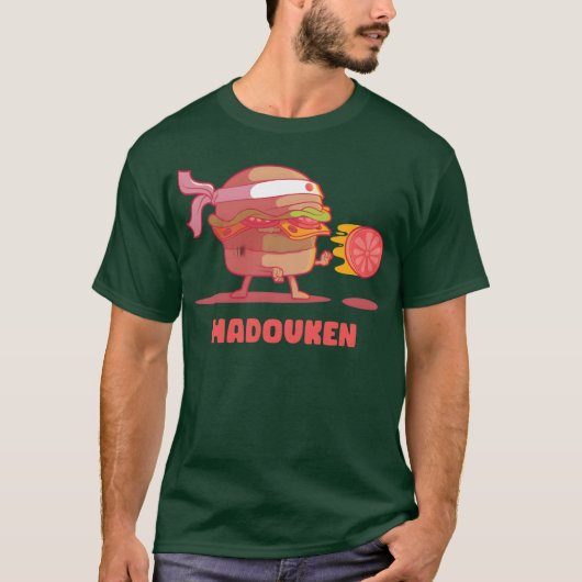Hadouken Burger Street Fightomato in Fast Food fun T-Shirt (Vorderseite)