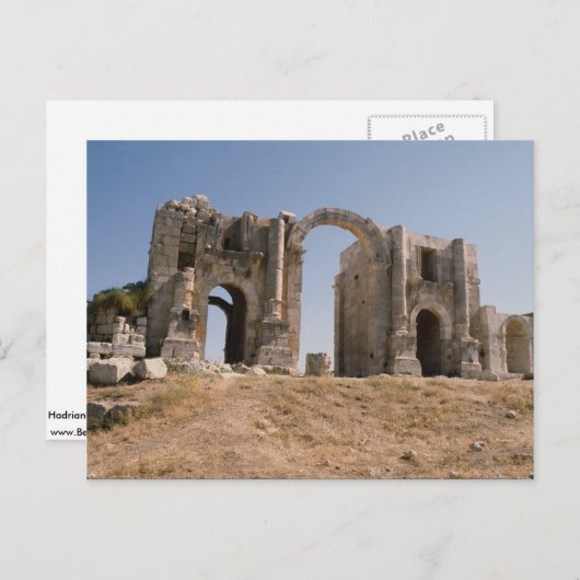 Hadrian's Arch, Jerash, Jordanien Postkarte (Vorne/Hinten)